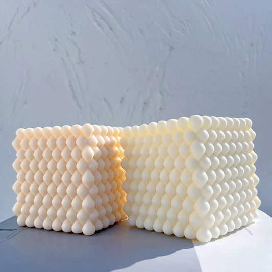 Geometric Square Raindrop Cube Candle Mold