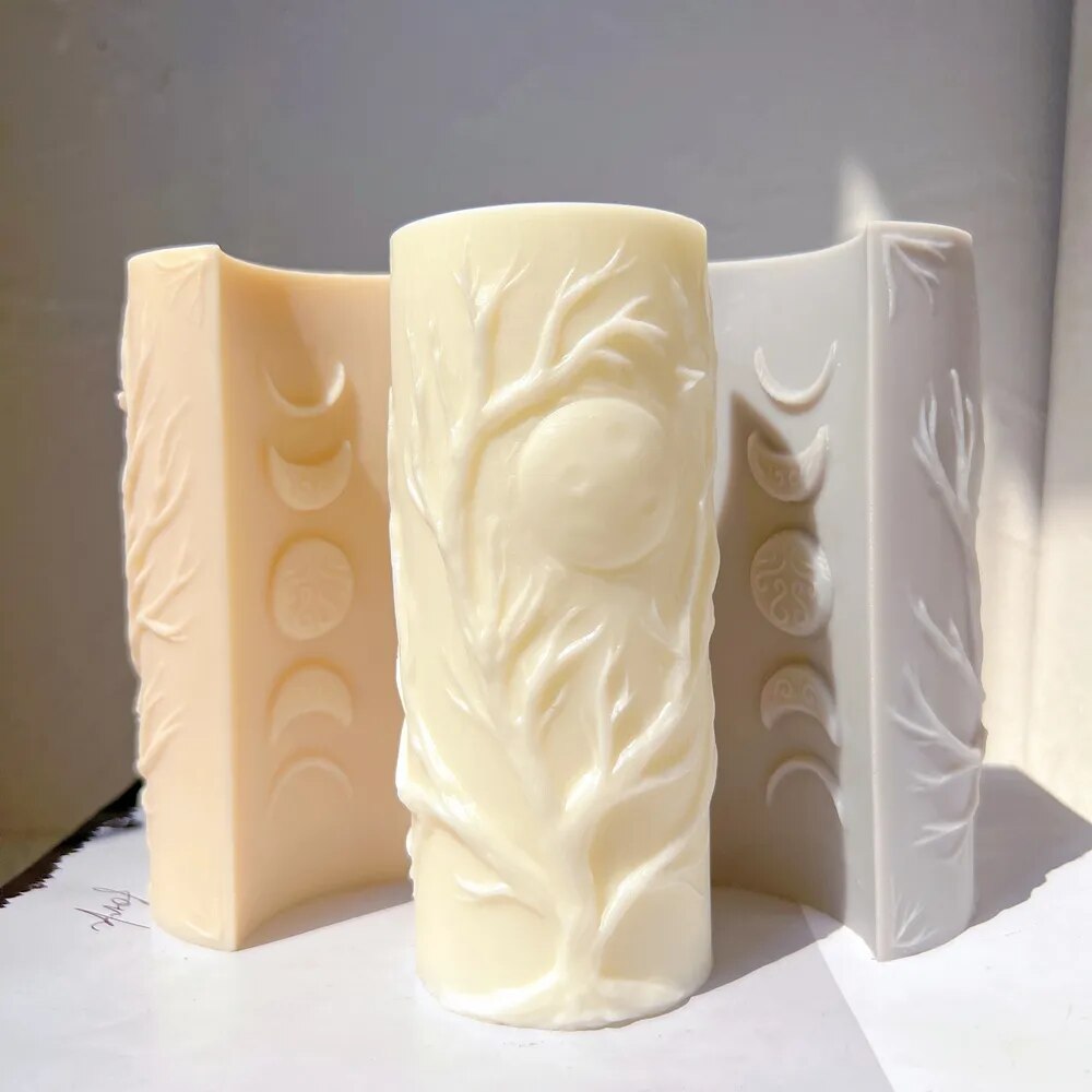 Moon Phases Pillar Candle Mold