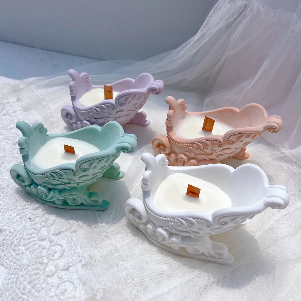 Christmas Sleigh Silicone Candle Vessel Mold