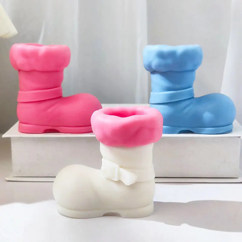 Festive Christmas Boot Candle Mold