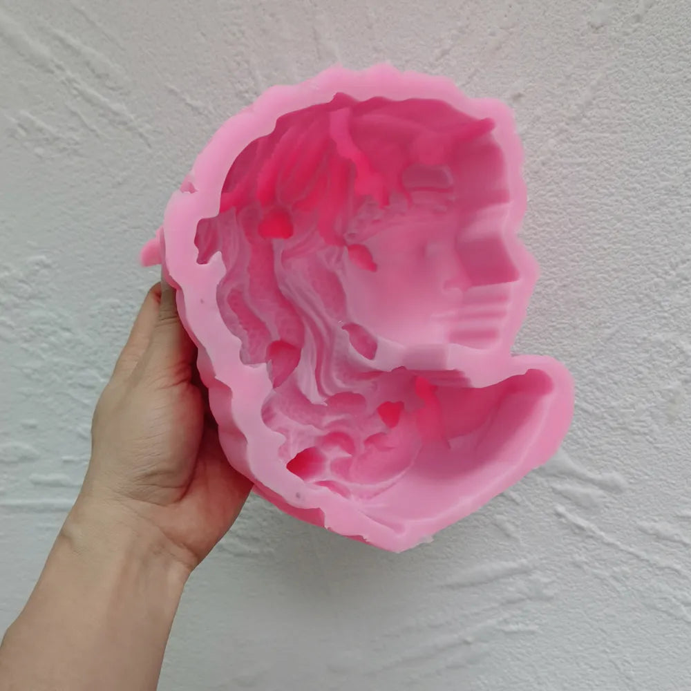 Snake Head Medusa Candle Silicone Mold
