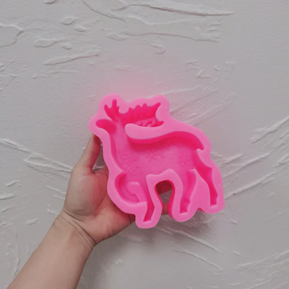Christmas Reindeer Silicone Candle Mold