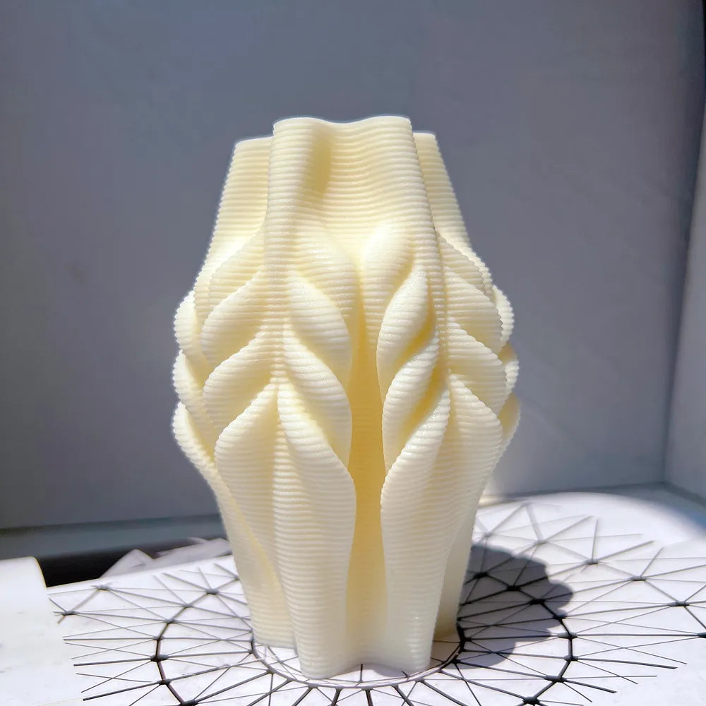 Geometric Wave Twirl Silicone Candle Mold