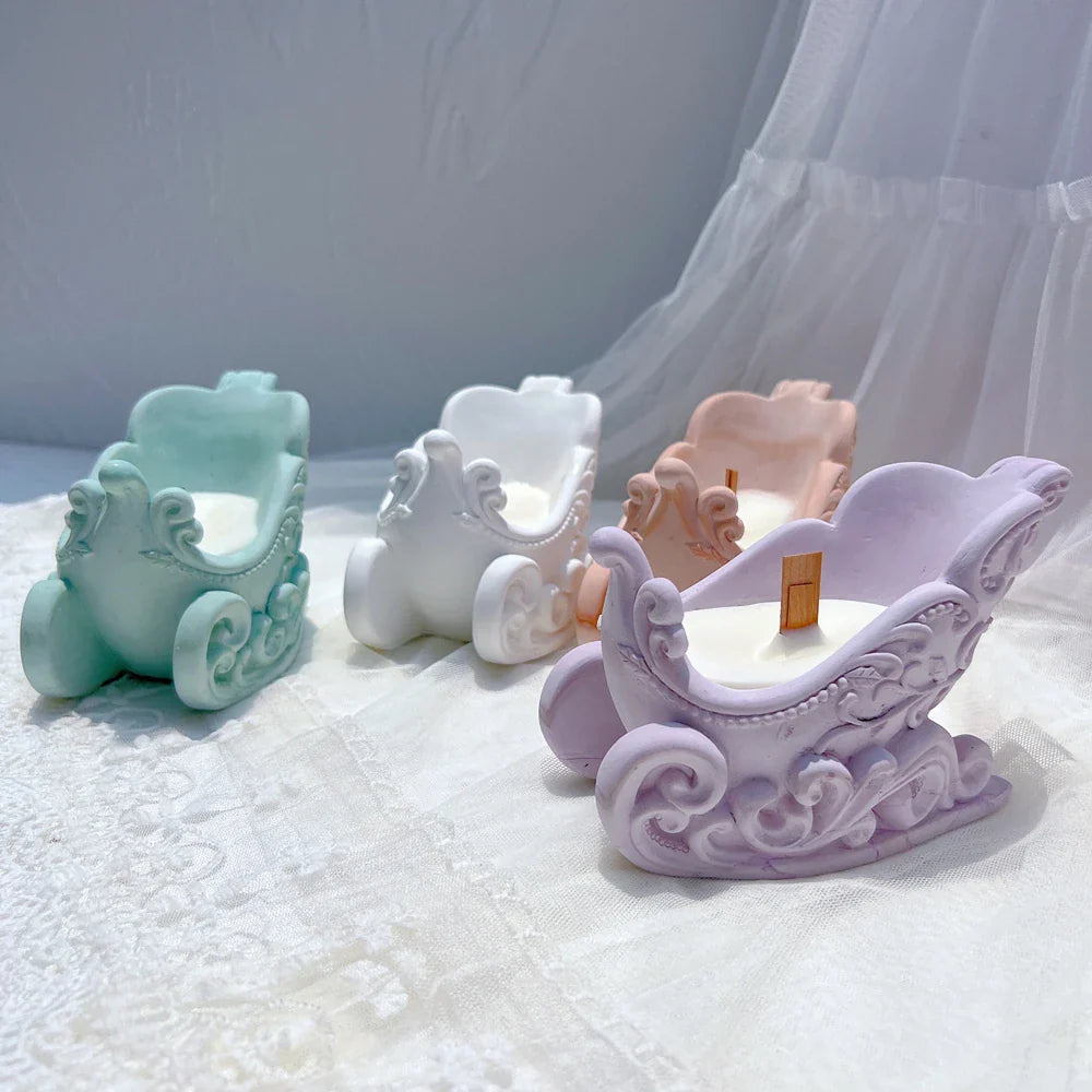 Christmas Sleigh Silicone Candle Vessel Mold