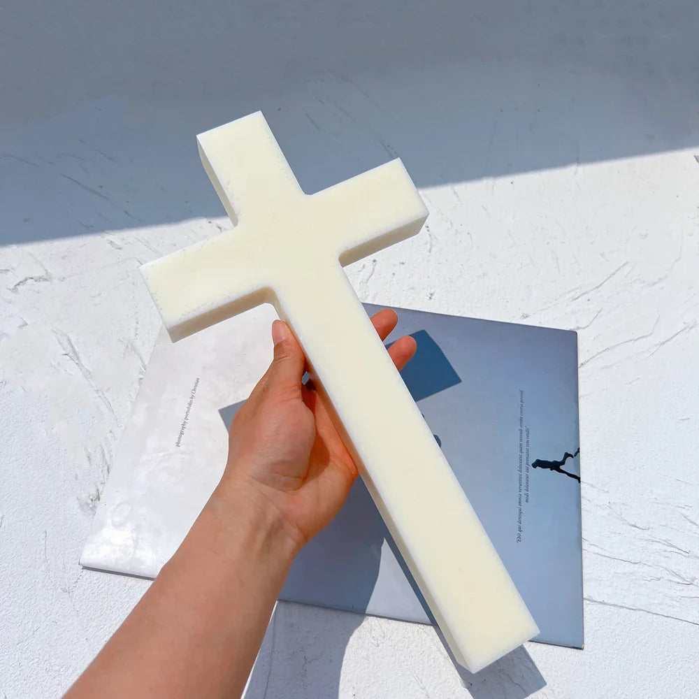 Big Size Cross Candle Silicone Mold