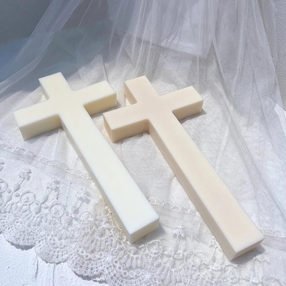 Big Size Cross Candle Silicone Mold