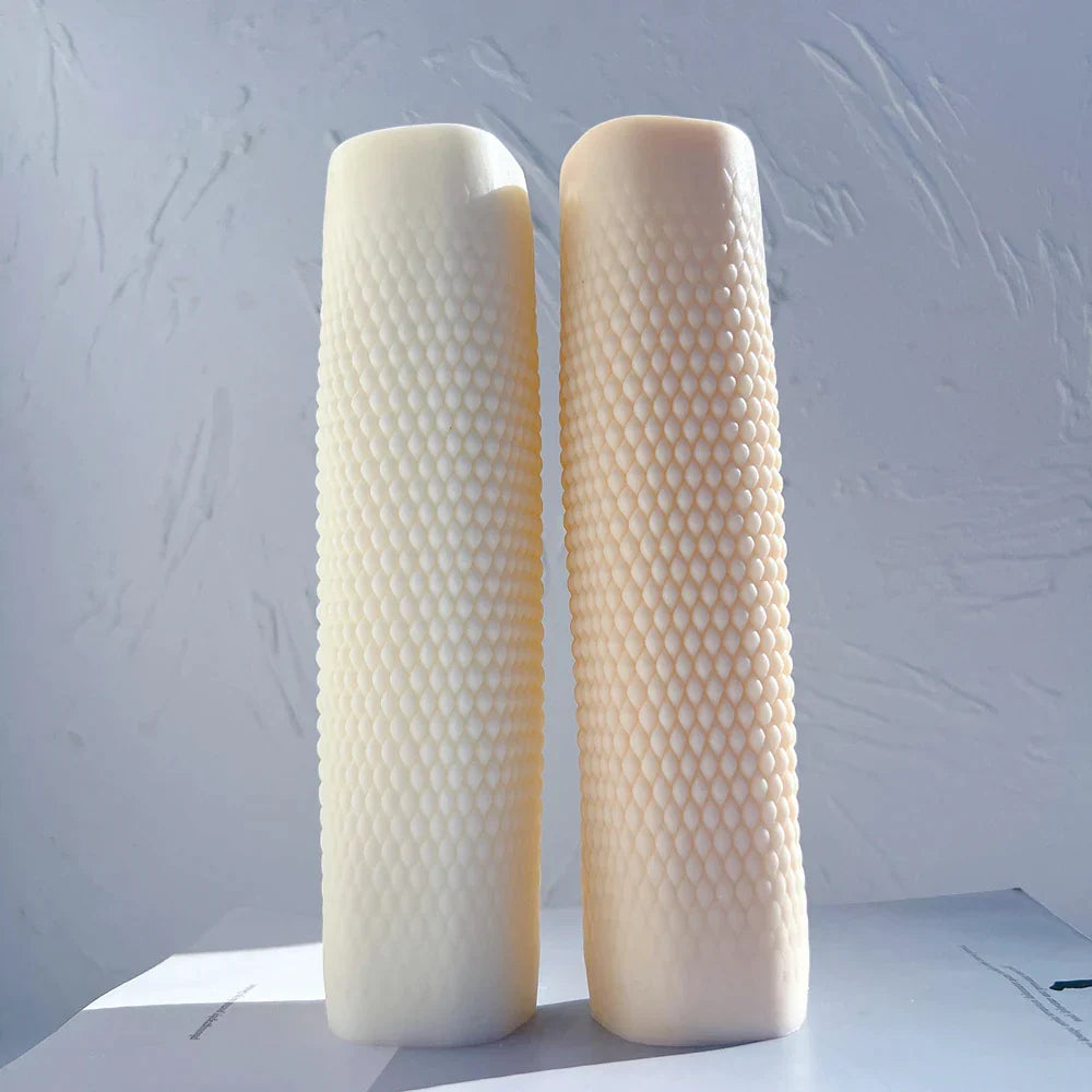 Geometric Raindrop Long Pillar Candle Mold