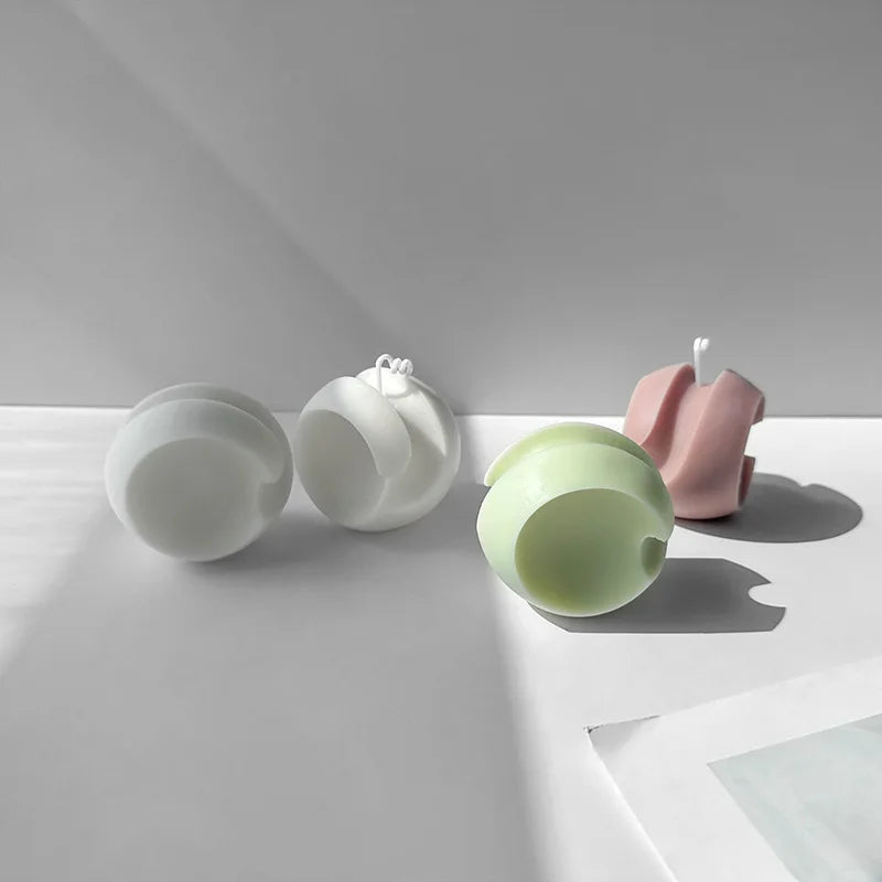 Geometric Rotating Ball Silicone Candle Mold