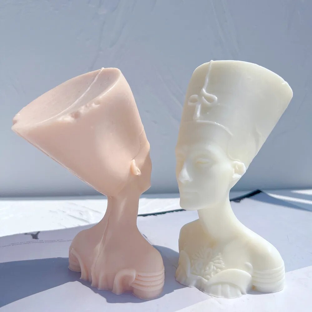 Nefertiti Egyptian Statue Silicone Candle Mold