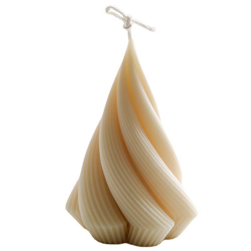 Spiral Cone Silicone Candle Mold, DIY 3D Geometric Candles Molds for Candle Making Candles molds