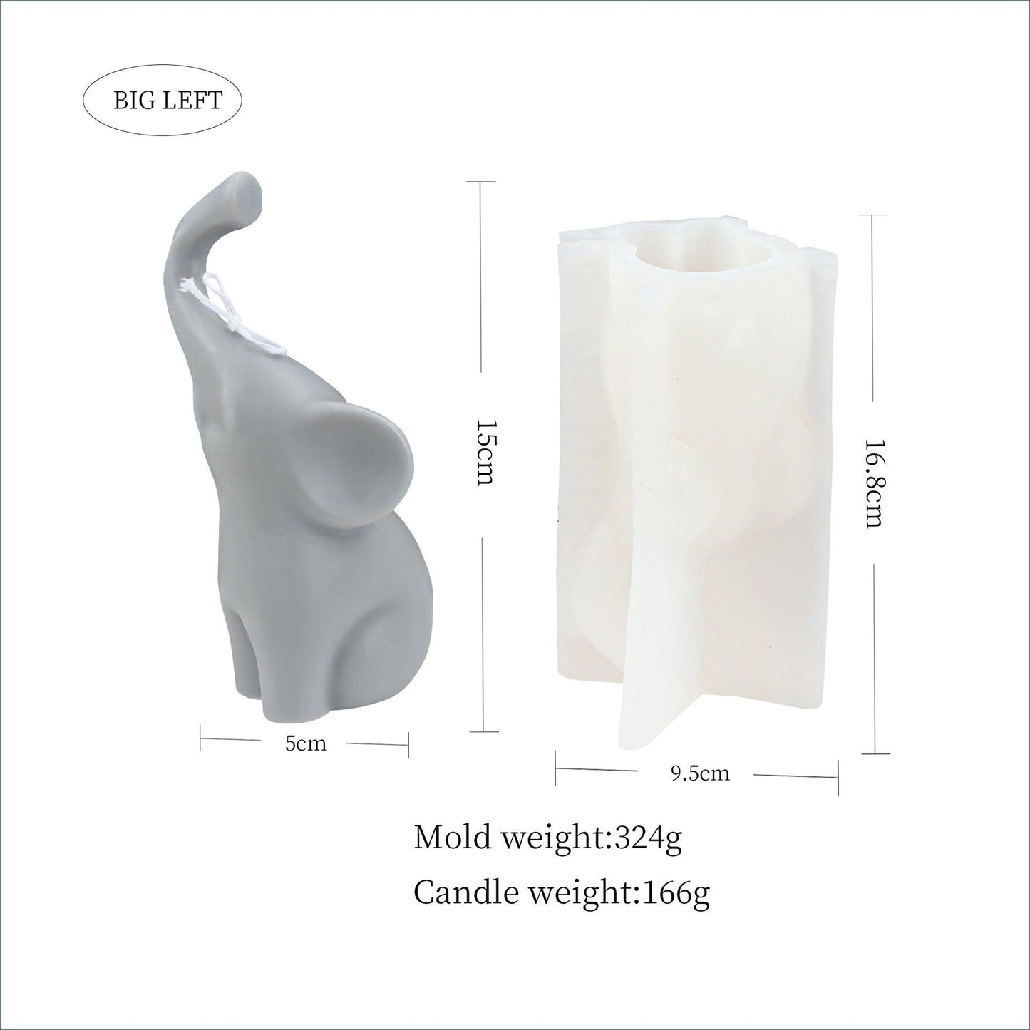 Stretch Nose Elephant Candle Mold Aromatherapy Candles molds