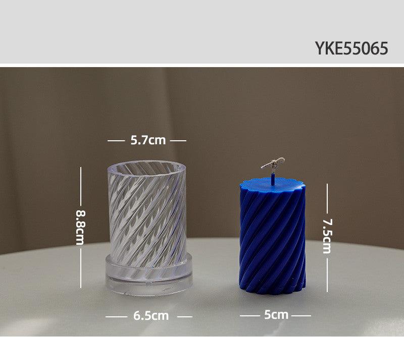 Spiral Cylindrical Acrylic Candle Mold