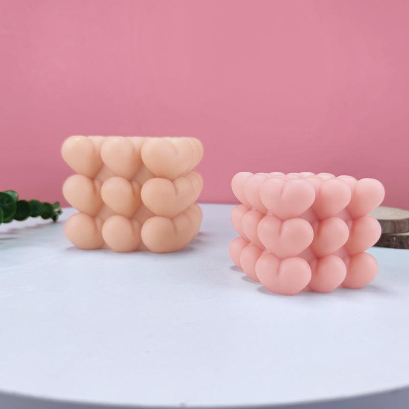 Valentines Day Love Cube Aromatherapy Candle Silicone Mold Candles molds