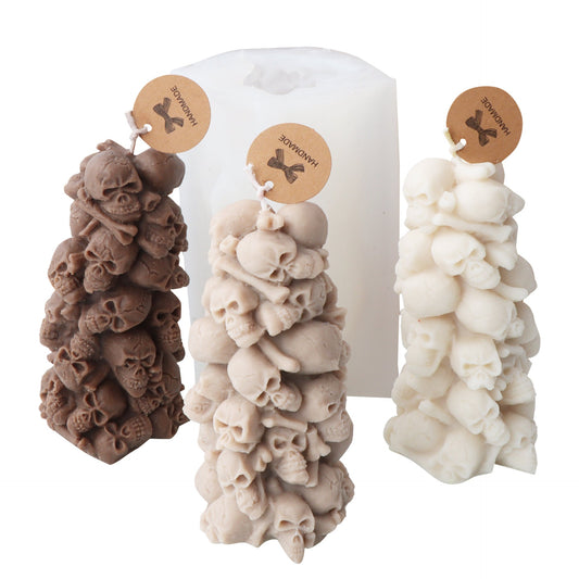 Skull Tower Candle Mold 