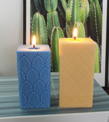 Leaf Pattern Pillar Candle Mold