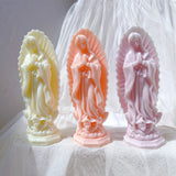 Virgin Mary Statue Candle Silicone Mold