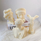 Greek Goddess Bust Statue Candle Silicone Molds