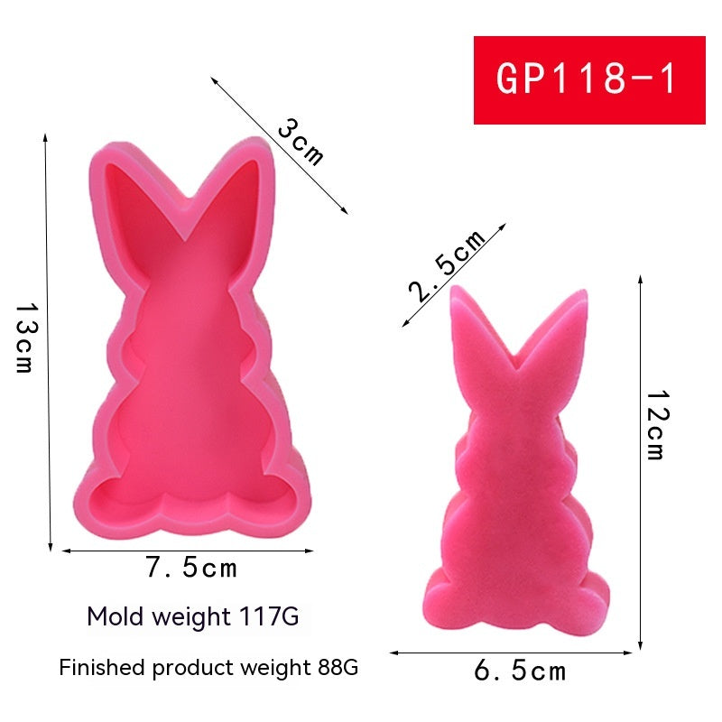 Cute Rabbit Aromatherapy Candle Silicone Mold