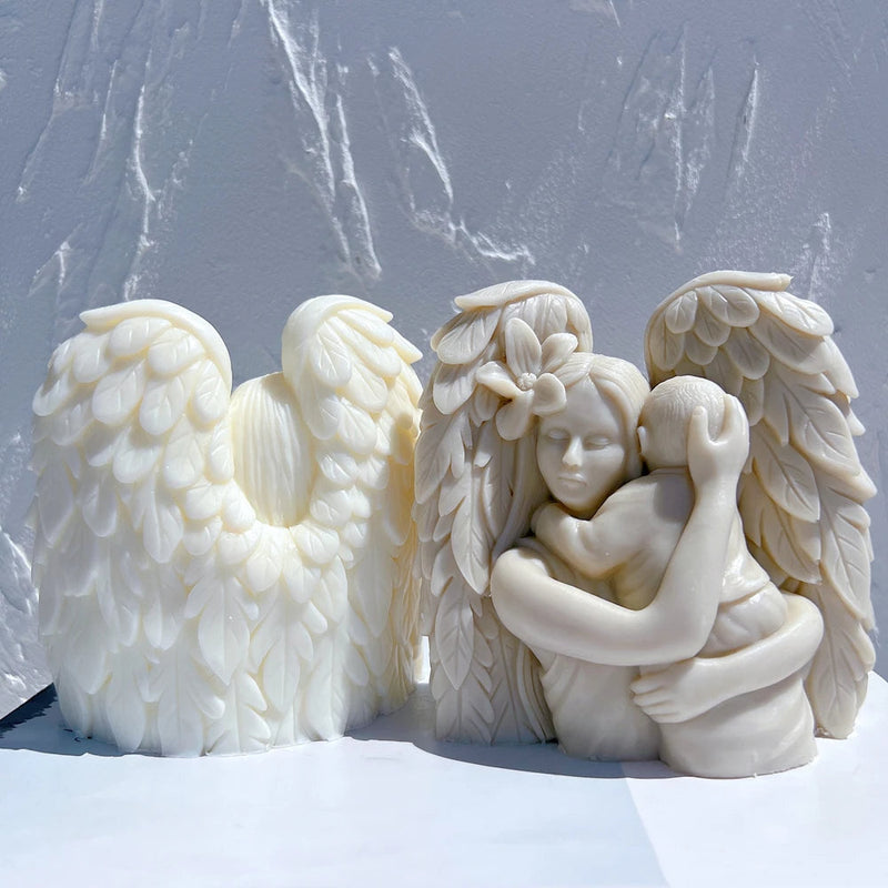 Angel Mother With Baby Candle Mold