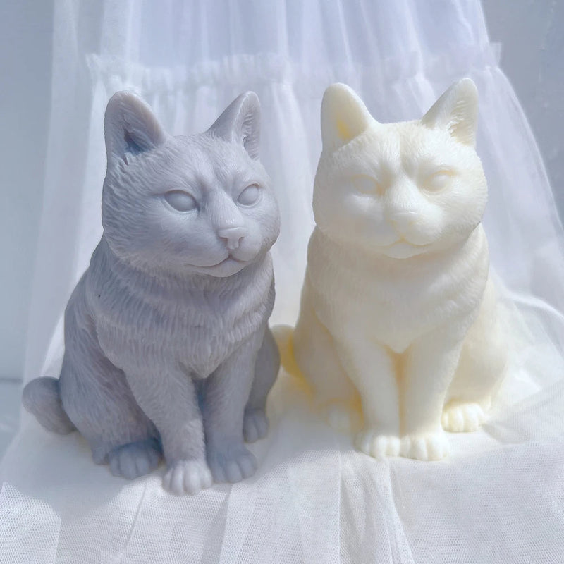 Sitting Cat Candle Mold