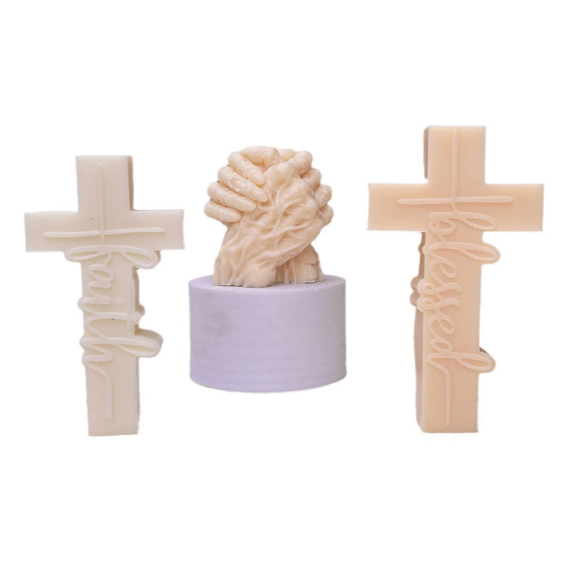 Cross Faith Religoius Candle Mold