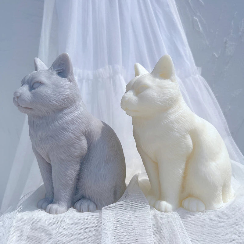 Sitting Cat Candle Mold
