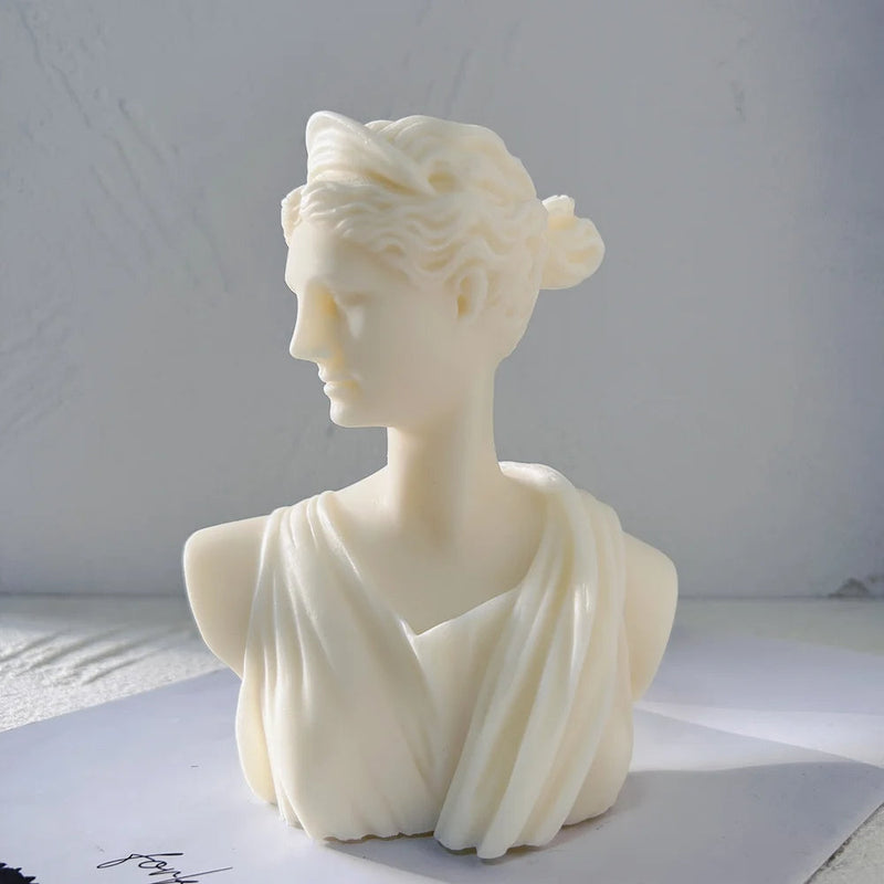 Greek Goddess Bust Statue Candle Silicone Molds