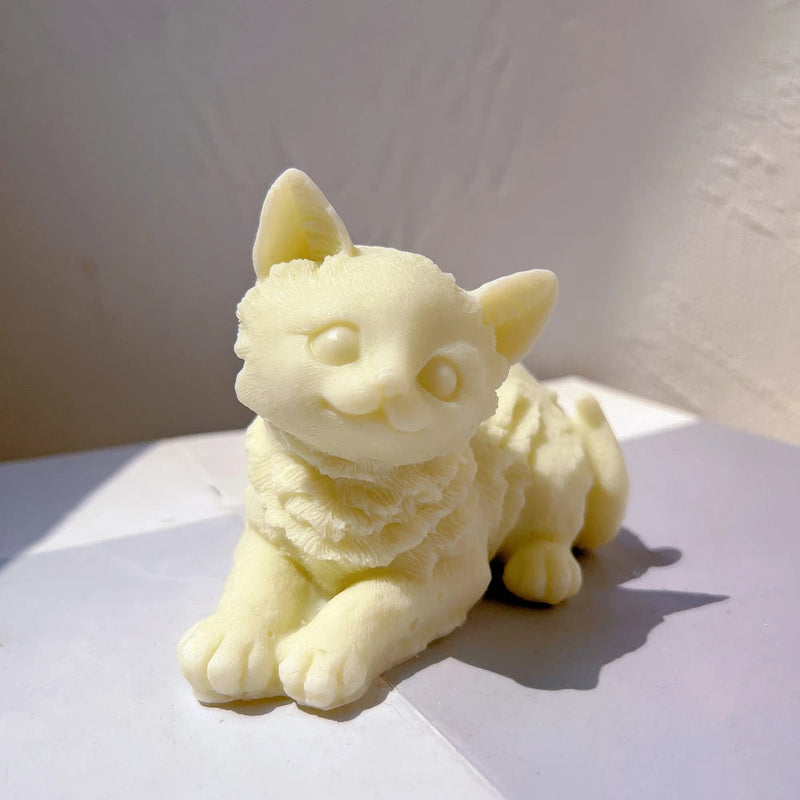 Cute Cat Shapes Candle Silicone Mold