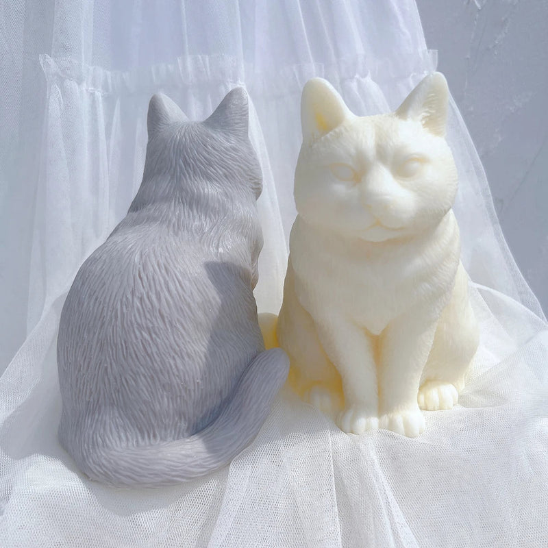 Sitting Cat Candle Mold