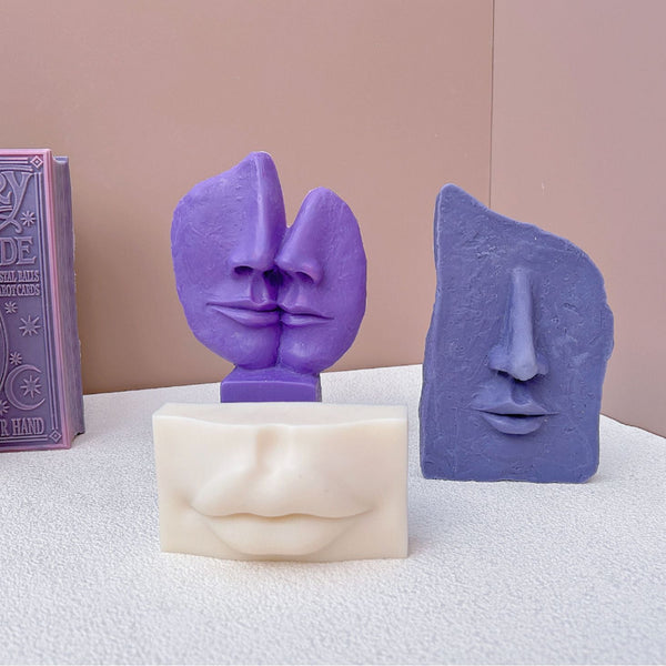 Abstract Facial Candle Mold