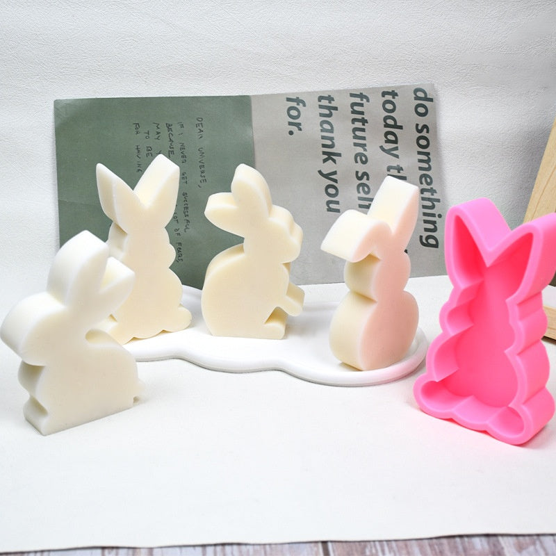 Cute Rabbit Aromatherapy Candle Silicone Mold