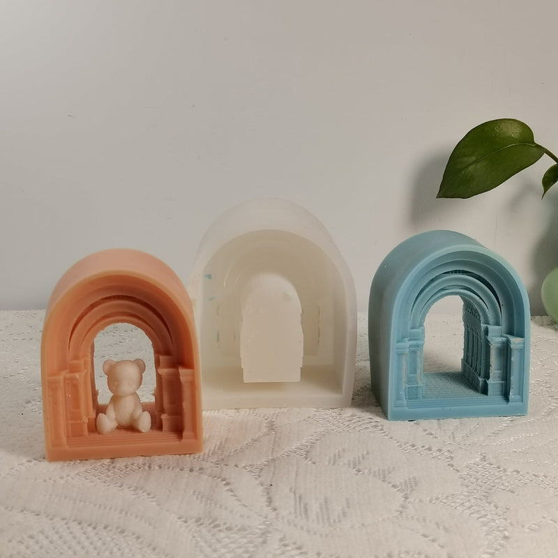 Ancient Castle Geometry-Arch Silicone Candle  Mold