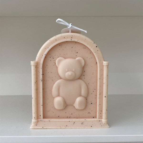 Arch Teddy Bear Photo Frame Scented Candle Silicone Mold