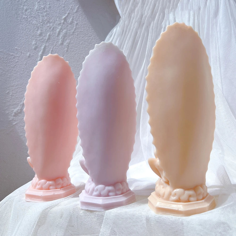 Virgin Mary Statue Candle Silicone Mold