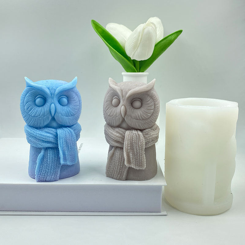Craft Adorable Owl Candles with Our Cute Scarf Owl Silicone Mold