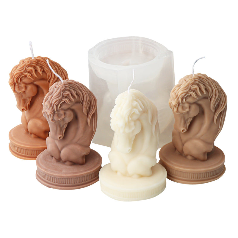 Horse Head Statue Silicone Candle Mold