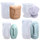 Abstract Human Face Silicone Candle Mold Candles molds