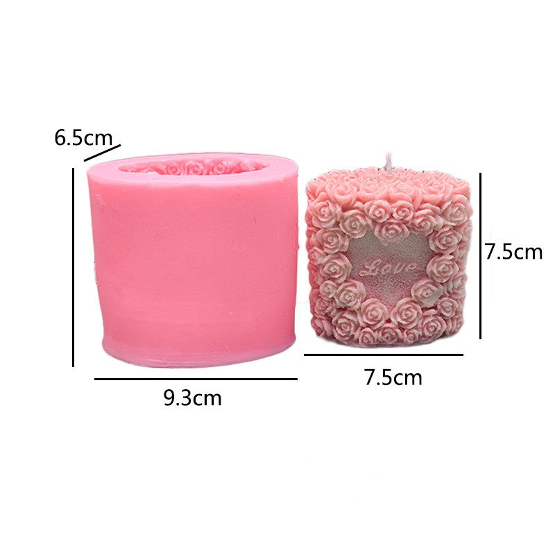 Blooming Romance: Rose Love Aromatherapy Candle Silicone Mold Candles molds