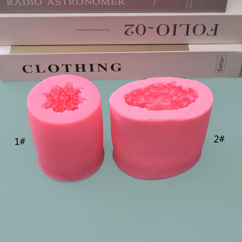 Blooming Romance: Rose Love Aromatherapy Candle Silicone Mold Candles molds