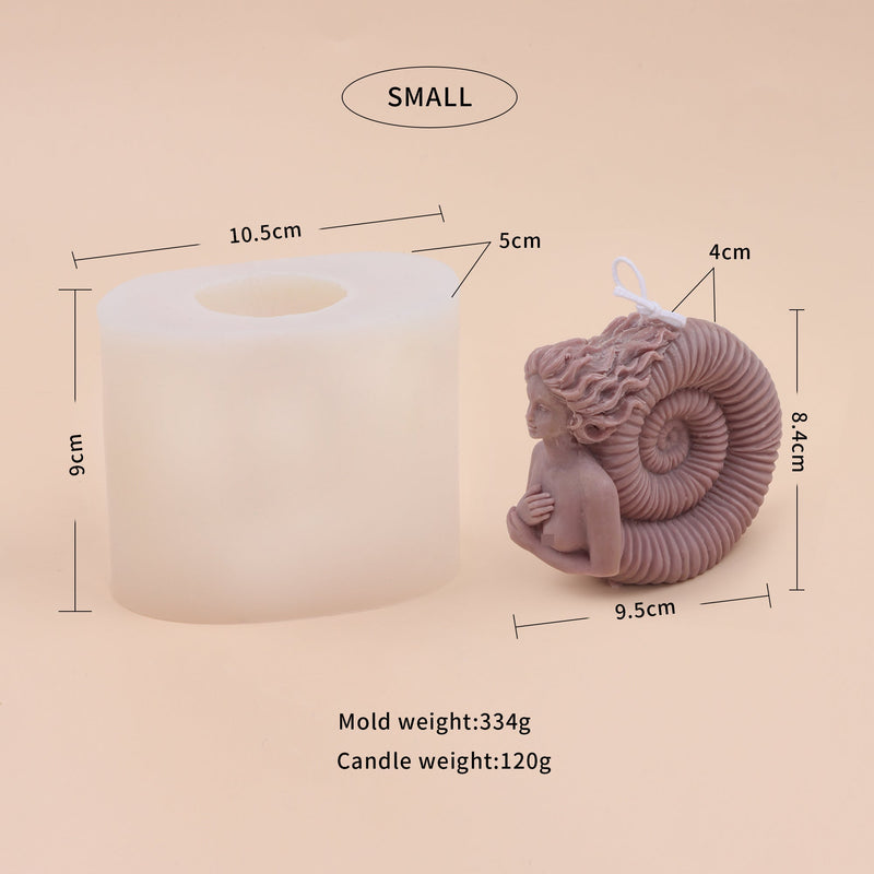 Bring the Mystical Beauty of the Ocean into Your Home with a Conch Mermaid Candle Making Mold Candles molds