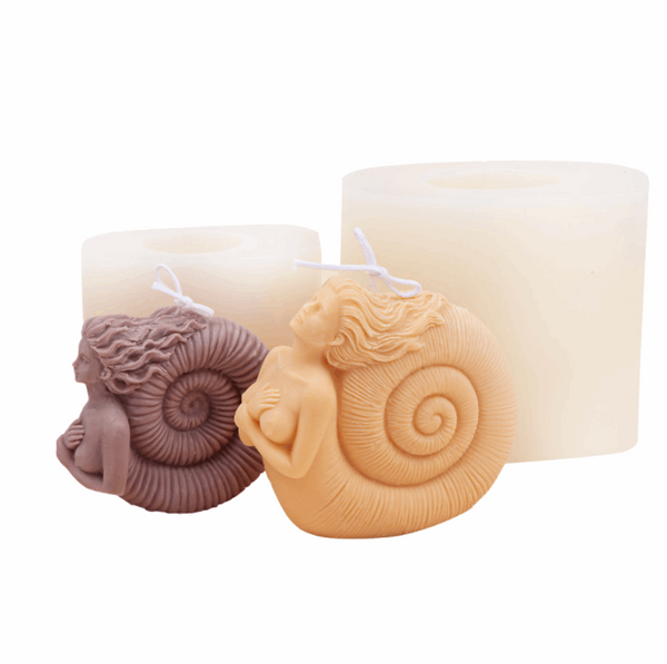 Bring the Mystical Beauty of the Ocean into Your Home with a Conch Mermaid Candle Making Mold Candles molds