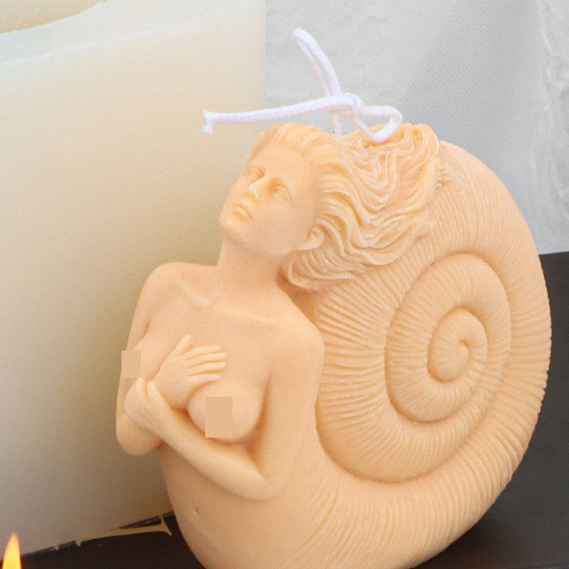 Bring the Mystical Beauty of the Ocean into Your Home with a Conch Mermaid Candle Making Mold Candles molds