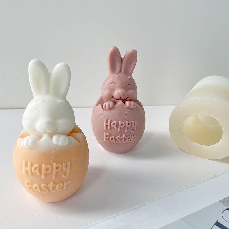 Candle Mold DIY Easter Shell Breaking Rabbit Aromatherapy Plaster Ornaments Candles molds