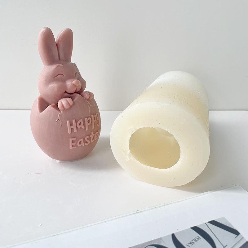 Candle Mold DIY Easter Shell Breaking Rabbit Aromatherapy Plaster Ornaments Candles molds