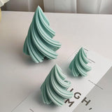 Cone Candle Mold DIY Christmas Tree Geometric Striped Aromatherapy Candle Mold Décor Gift Candles molds