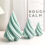 Cone Candle Mold DIY Christmas Tree Geometric Striped Aromatherapy Candle Mold Décor Gift Candles molds