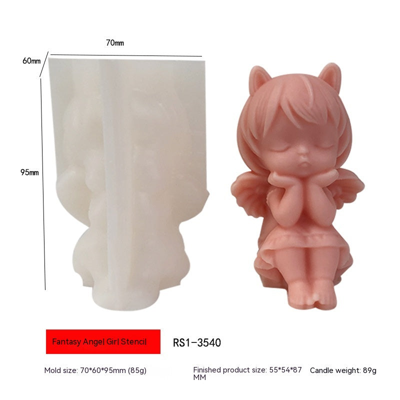 Craft Enchanting Angelic Candles with our Fantasy Angel Girl Candle Molds Candles molds