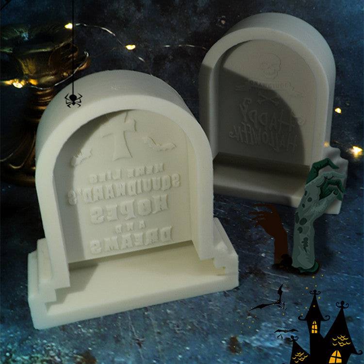 Craft Hauntingly Beautiful Halloween Tombstone Candles - Silicone Candle Mold Candles molds