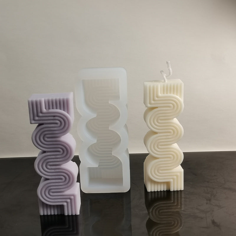 Craft Mesmerizing Geometric Candles with our Geometry Pattern Lines Candle Mold Candles molds