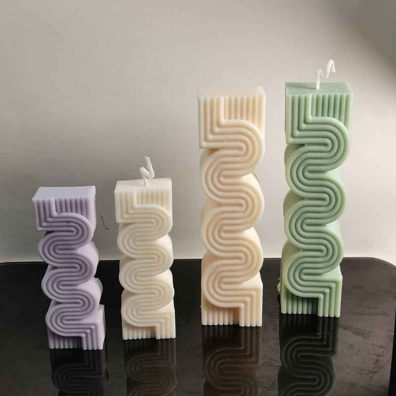 Craft Mesmerizing Geometric Candles with our Geometry Pattern Lines Candle Mold Candles molds